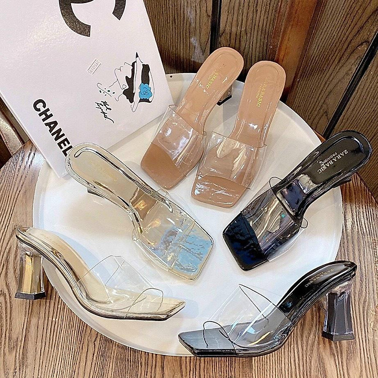Dép guốc nữ cao gót 8 phân quai trong (Mã 2109 - VNXK)