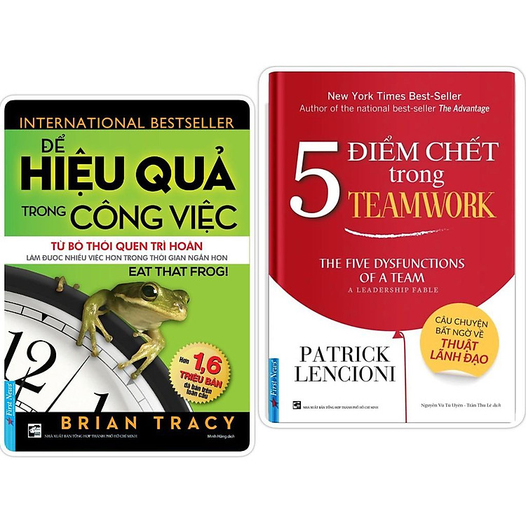 Sách - Combo Để hiệu quả trong công việc + 5 điểm chết trong teamwork - FirstNews