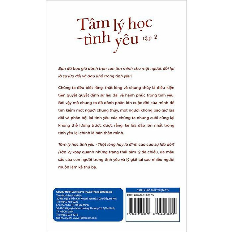 Tâm Lý Học Tình Yêu (Tập 2) - Ảnh 2
