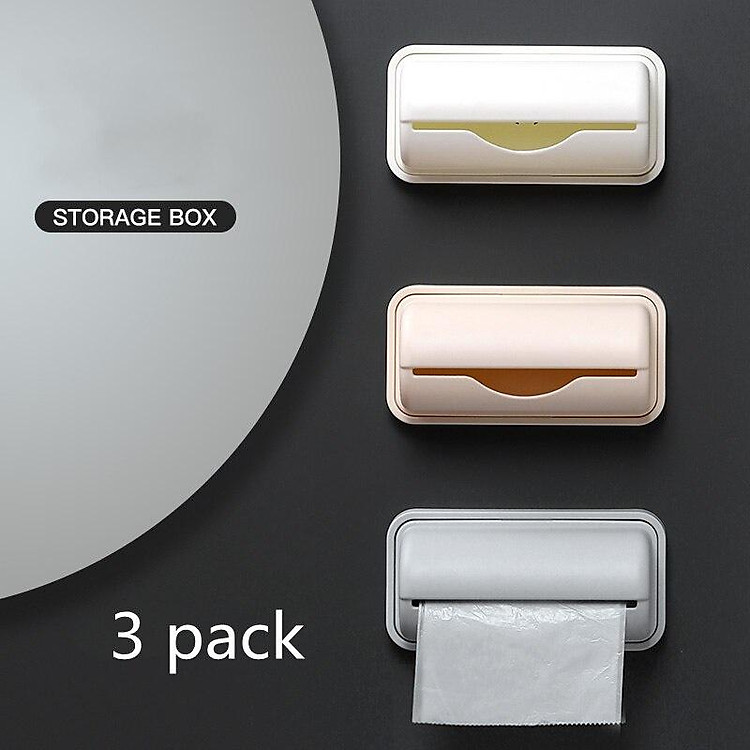 2020 Garbage Bag Dispenser Recycle Bag Storage Box Wall Mount Hanging Garbage Holder Kitchen Bins Organizer Housekeeping Supply