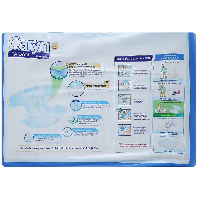 Tã dán người lớn Caryn XL10 - 10 Miếng Chính hãng Ưu đãi - Hình ảnh 3
