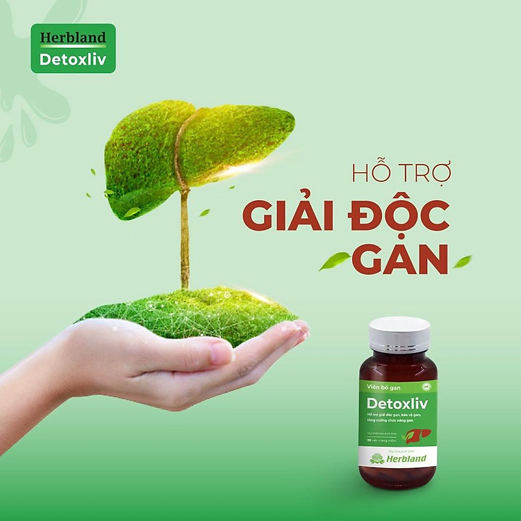 Viên uống thải độc gan Detoxliv Glutathion 98% hộp 1 lọ 30 viên