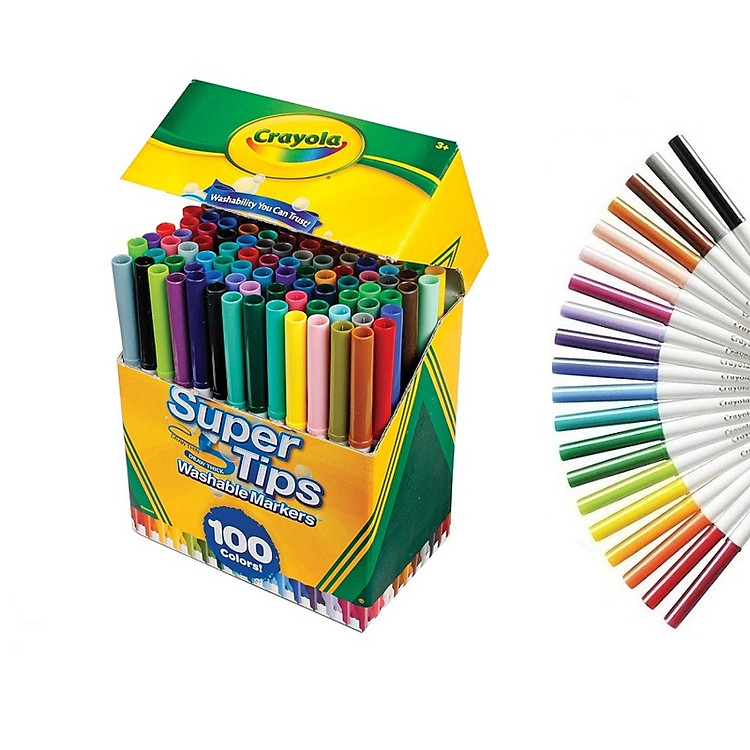Bộ Bút Lông 100 Màu Crayola Super Tips - Ảnh 5