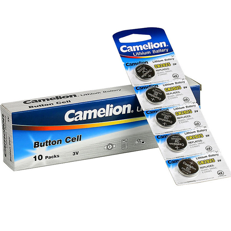 Pin Nút Lithium Mangan Camelion CR2025/DL2025 Hộp 50 Viên