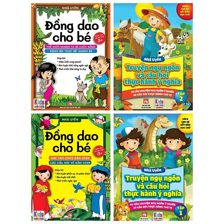 Combo 4 Quyển Đồng Dao Cho Bé