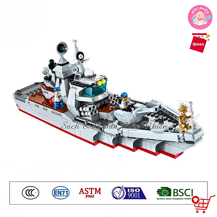 Đồ chơi lắp ráp tàu chiến Qman 1722 Chính hãng Giá tốt - Hình ảnh 4