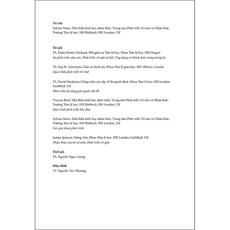 Tâm Lý Học Toàn Thư – Tâm Lý Học Phát Triển - Ảnh 7