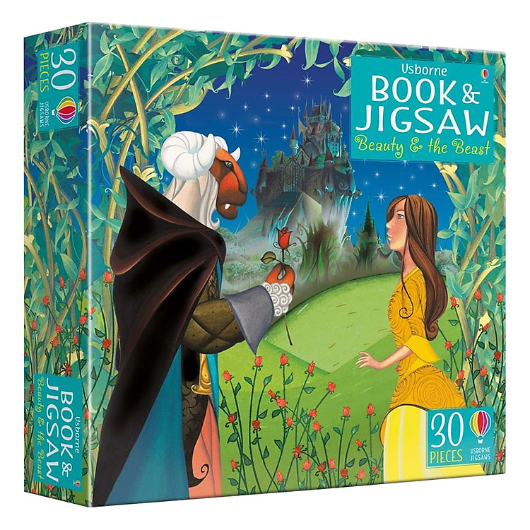 Sách Usborne Book and Jigsaw Beauty and the Beast