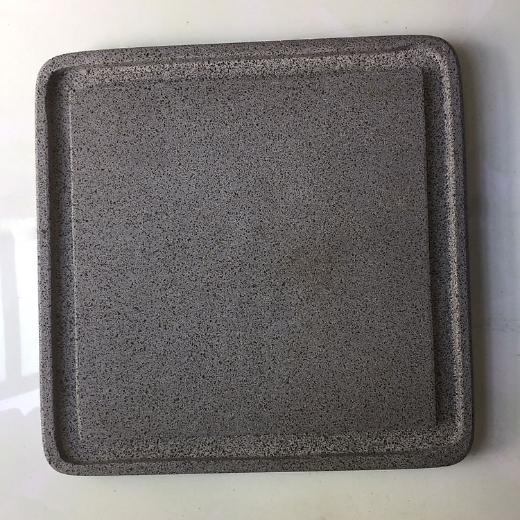 Đá Núi Lửa Nướng Thịt Không Khô - Không Cháy Khét - Không Độc ( Vuông 25cm có gờ x Dày 2cm )