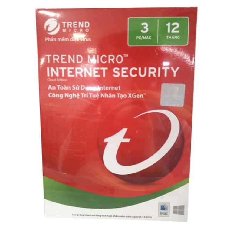 Phần Mềm Trend MicroTM Internet Security 12 - 3PC - 2018