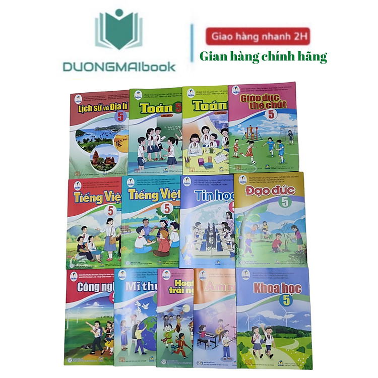 Sách - Trọn bộ sách giáo khoa lớp 5 Cánh Diều 13 cuốn (bán kèm 3 bút chì)