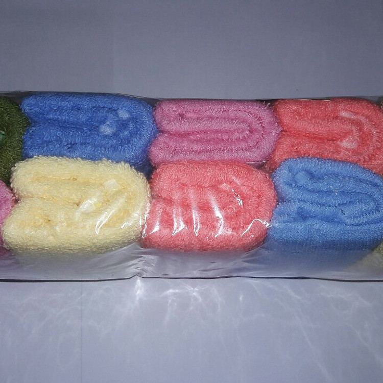 Lô 10 khăn tay màu 28*48 CM