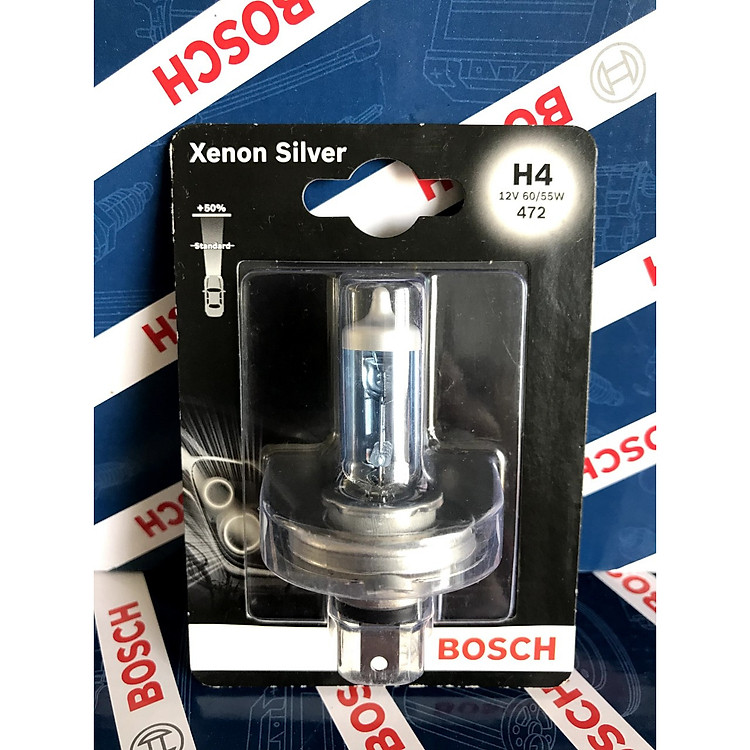 Bóng Đèn Xenon Bosch H4 12V 60/55W Xenon Silver (Vỉ 1 Bóng)