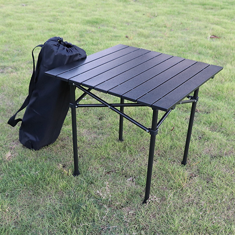 Bàn nhôm gấp gọn kích thước (58x58x58cm) dùng để đi du lịch dã ngoại hoặc cắm trại ngoài trời BB7555
