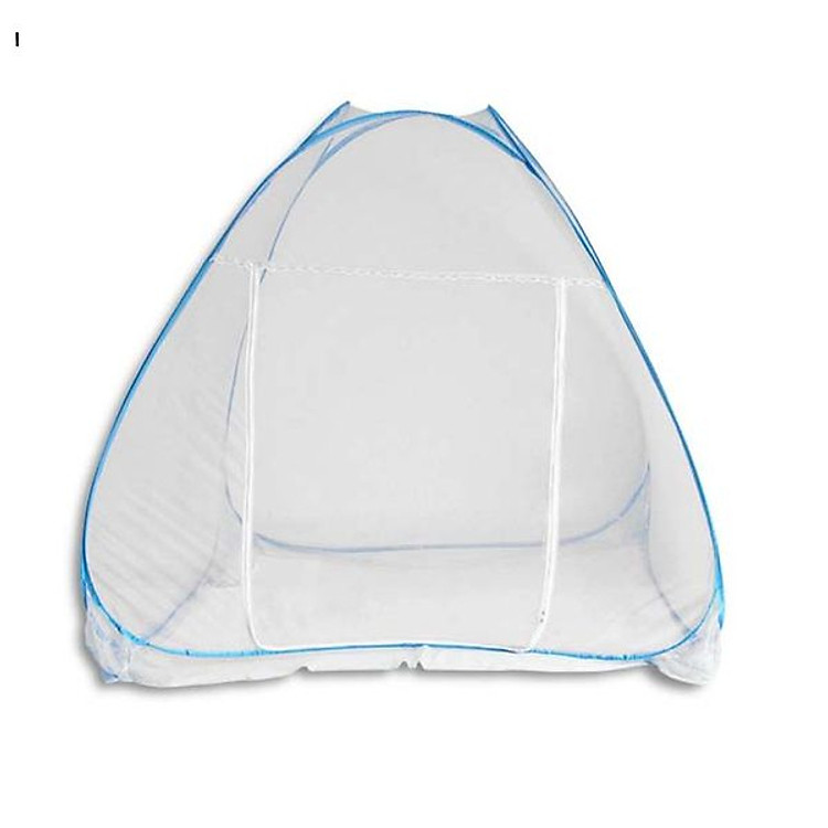 Màn chụp tự bung gấp gọn không đáy 2 cửa 1m5 x 1m95 cao cấp Hando (Viền màu ngẫu nhiên)