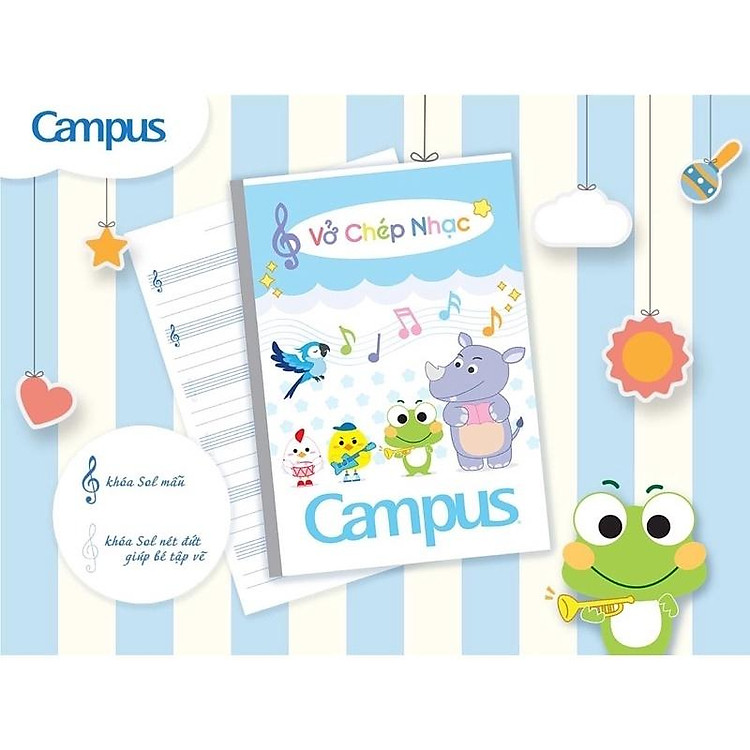 Vở Chép Nhạc Dòng Kẻ Khuôn Nhạc 48 Trang 80g/m2 Campus NB-BMSN48 - Ảnh 4
