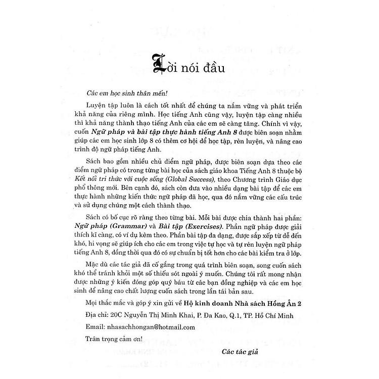 Ngữ Pháp Và Bài Tập Thực Hành Tiếng Anh Lớp 8 - Ảnh 3