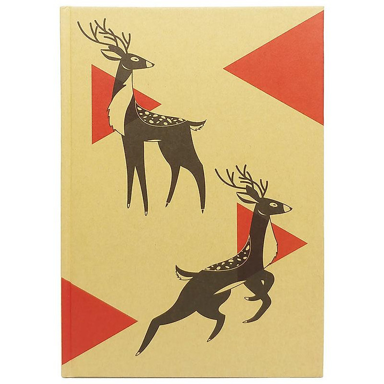 Sổ Bìa Cứng Kẻ Ngang 80gsm Đôi Nai – Họa Tiết Đỏ