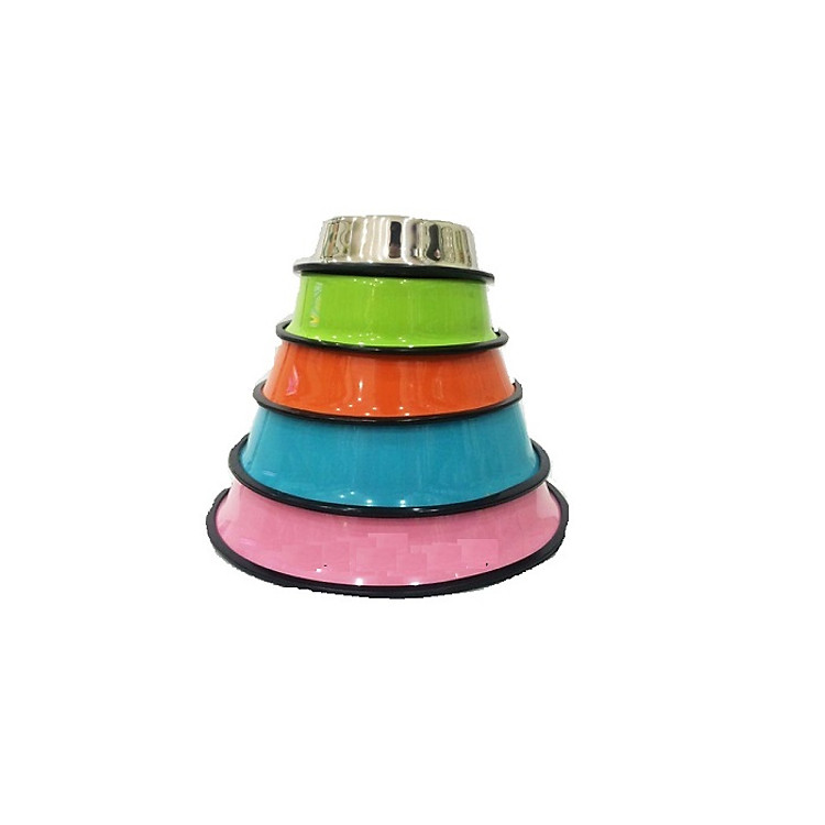 Chén ăn bằng inox nhiều màu cho chó