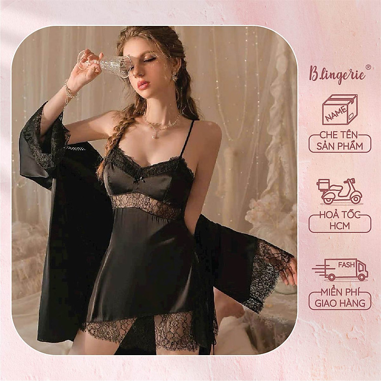 Váy Ngủ Trơn Nữ Tính (Không kèm Áo Choàng) - B.Lingerie