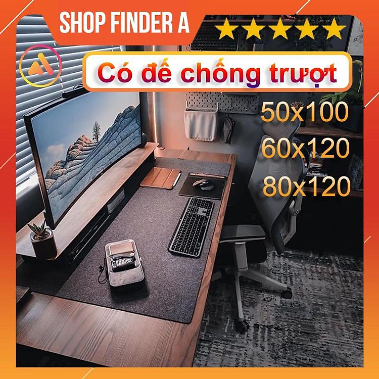 Pad chuột nỉ cỡ lớn có đế chống trượt (50x100cm) (60x120cm) (80x120cm)
