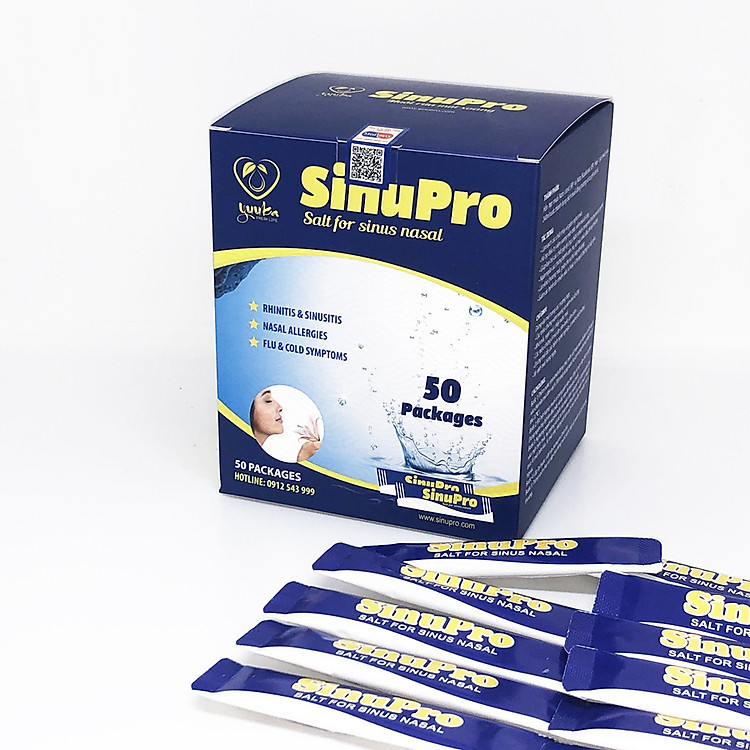 Muối rửa xoang mũi SinuPro hộp 50 gói