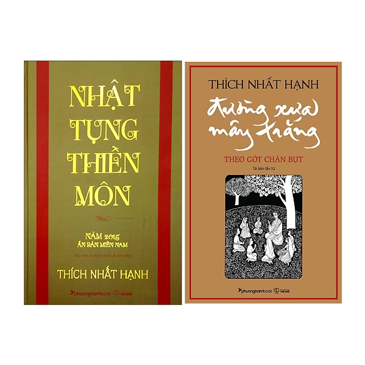 Đường Xưa Mây Trắng + Nhật Tụng Thiền Môn (2 Quyển, Bìa cứng, Thiền Sư Thích Nhất Hạnh)
