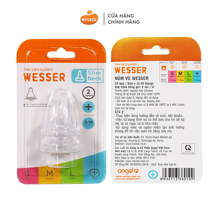 Núm ty Cổ Hẹp Wesser S/M/L (2 cái) Đảm bảo Tiết kiệm - Hình ảnh 3