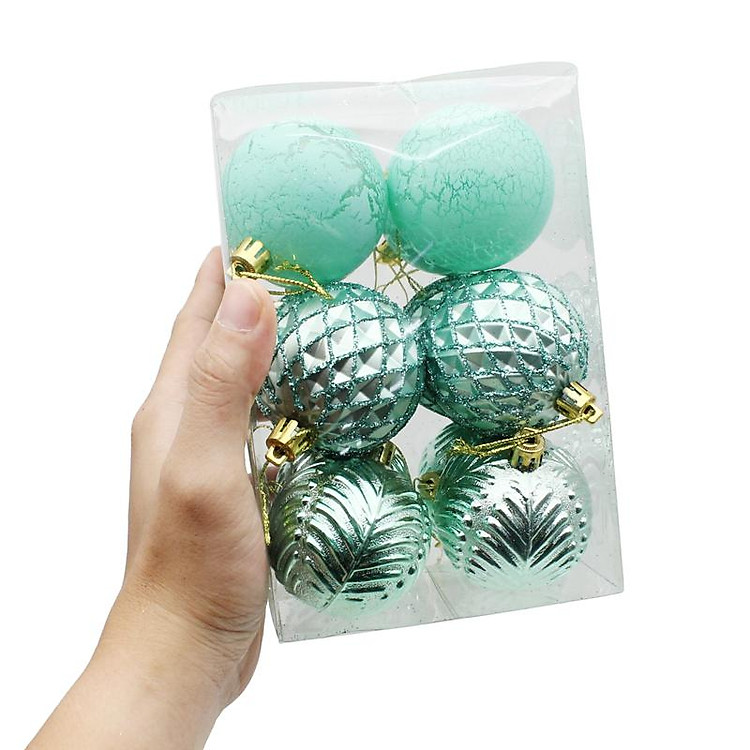 Hộp Trái Châu Trang Trí Giáng Sinh (12 trái) - Màu Xanh Mint - Ảnh 7