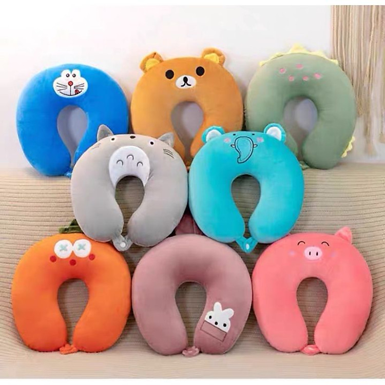 Gối kê cổ chữ, Gối tựa cổ bông đi máy bay Ô tô du lịch Chống Mỏi Cổ Làm Việc Văn Phòng Hay Đi Du Lịch - Giao ngẫu nhiên