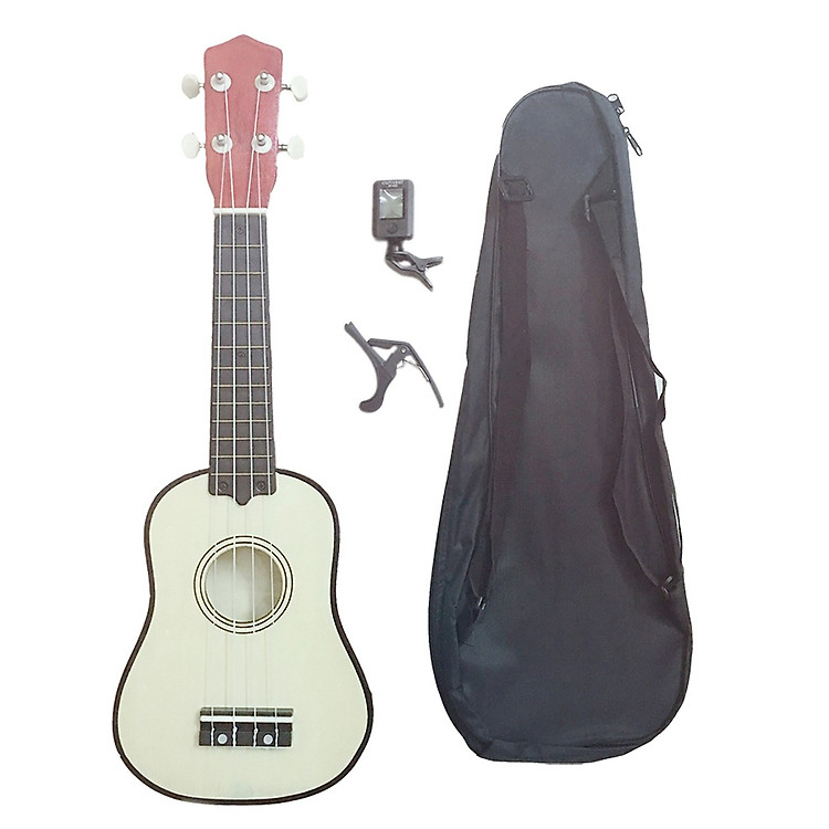 Đàn Ukulele Soprano Woim 35A15 tặng kèm bao vải, capo nâng tông và máy lên dây điện tử