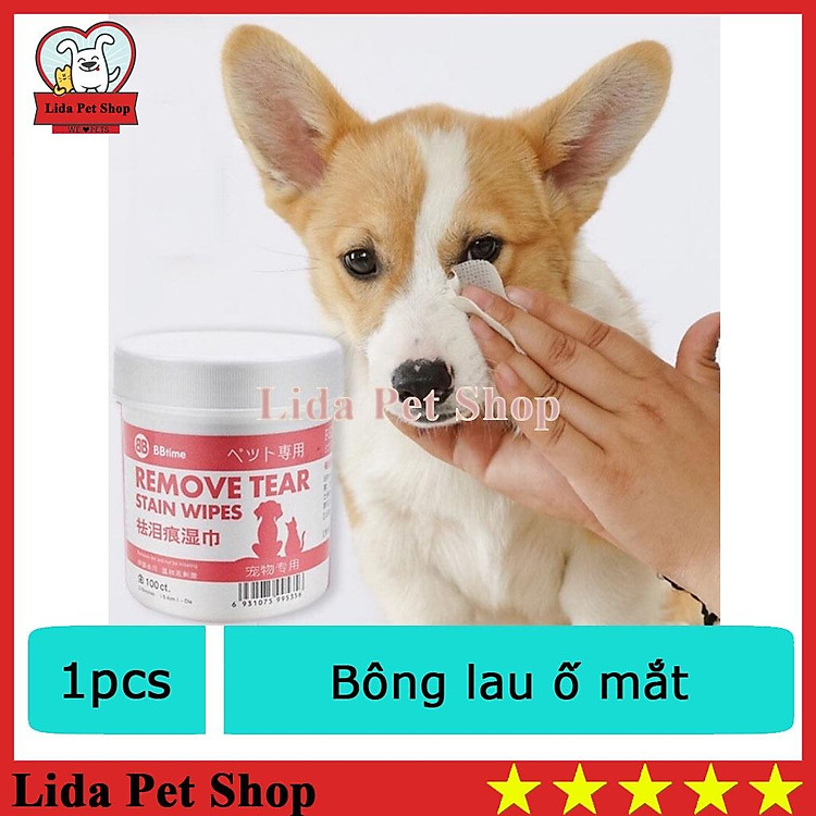 Bông lau vết ố mắt / Bông vệ sinh tai cho chó mèo