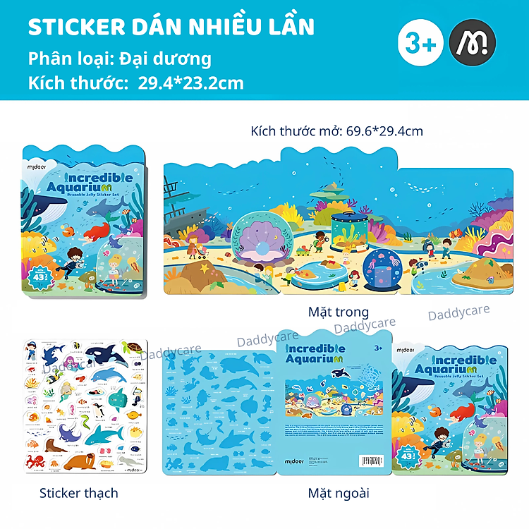 Hình Dán Nhiều Lần Mideer - Đại Dương Chính hãng Giá rẻ - Hình ảnh 3