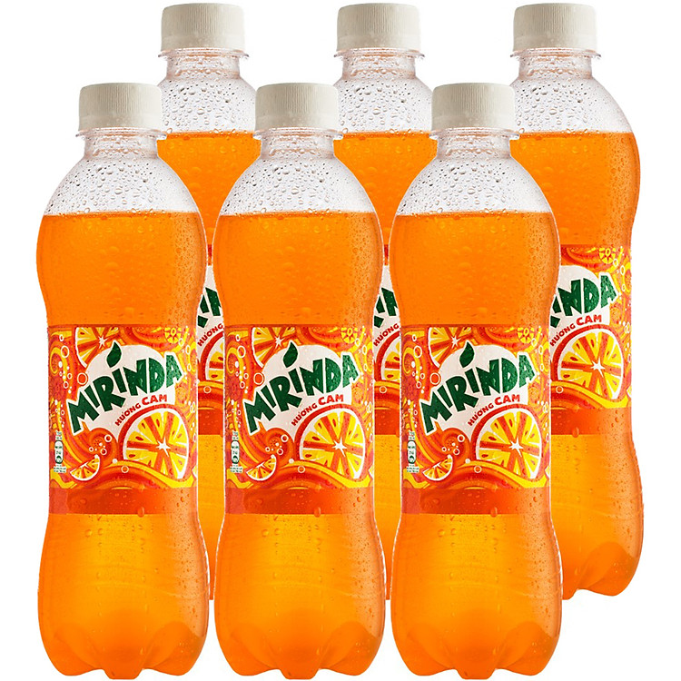 Lốc 6 Chai Nước Giải Khát Mirinda Cam (390ml/chai)