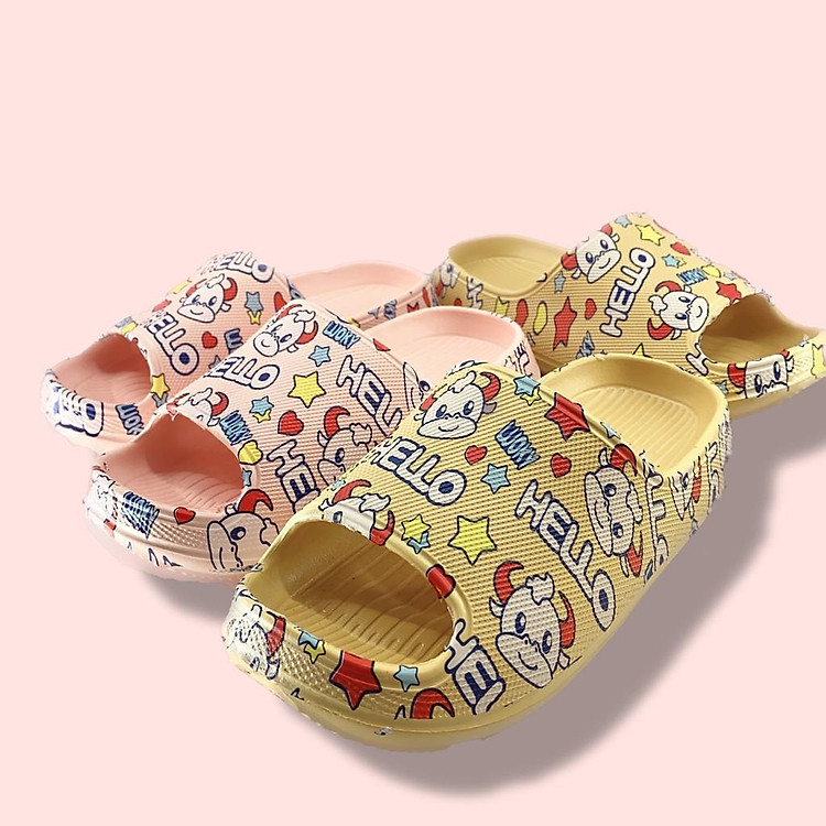 Dép xốp đúc quai ngang Ulzzang con bò siêu nhẹ