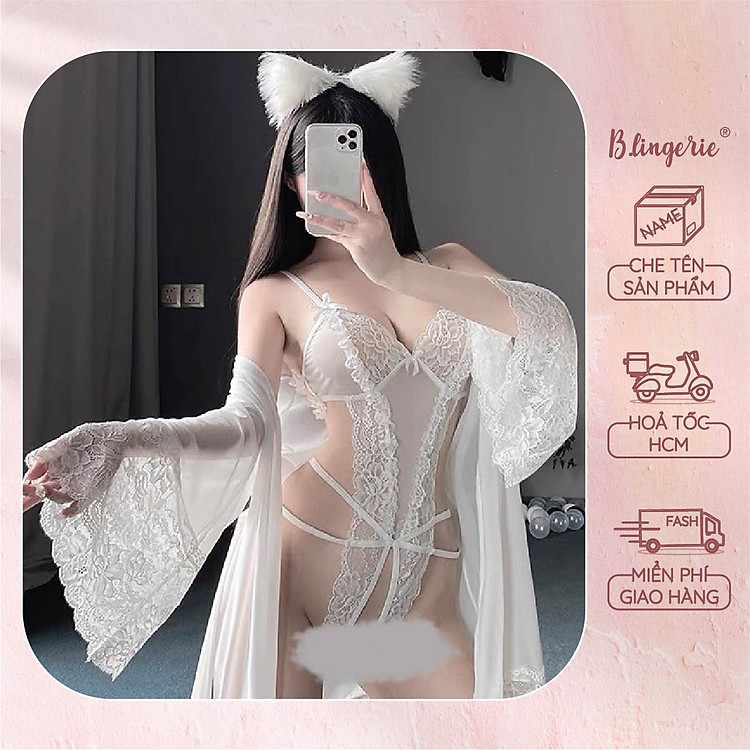 Set Bodysuit Ren Quyến Rũ (Không kèm cái tóc) - B.Lingerie