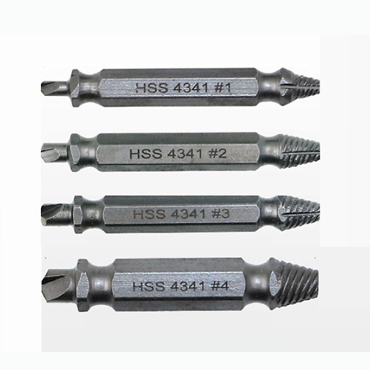 Bộ 4 mũi khoan lấy ốc vít gãy