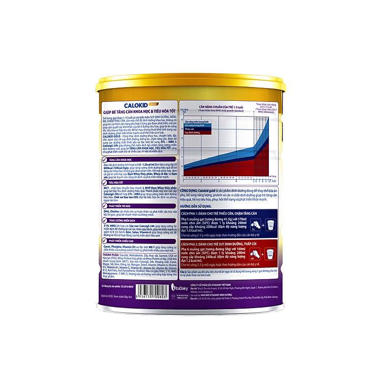 Sữa bột Calokid Gold 2+ 900g Đảm bảo Giá rẻ - Hình ảnh 3