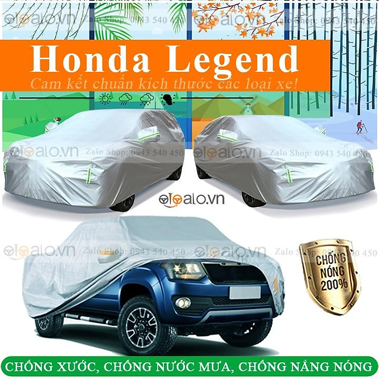 Bạt phủ xe ô tô Honda Legend Cao Cấp 3 Lớp Chống Nắng Nóng Chống Nước Chống xước