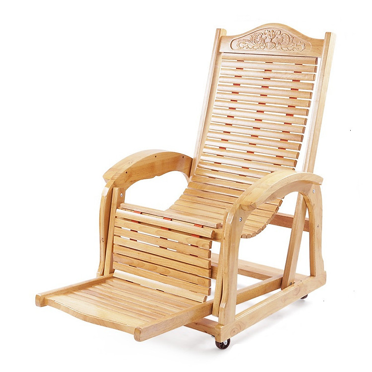 Ghế thư giãn màu gỗ cao su tự nhiên