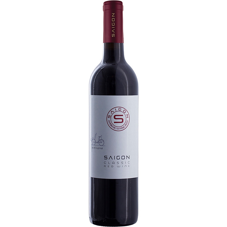 Rượu vang đỏ Sài Gòn Classic 750ml 12.5% Không Hộp