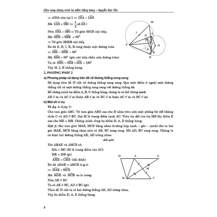 Cẩm Nang Chứng Minh Ba Điểm Thẳng Hàng - Ảnh 2