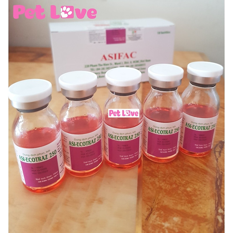 Combo 5 Ecotraz phun xịt ghẻ, bọ chét, ve rận trên chó