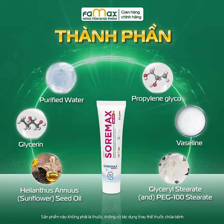 Kem dưỡng ẩm Soremax Soft Kids 30g Chính hãng Tiết kiệm - Hình ảnh 2