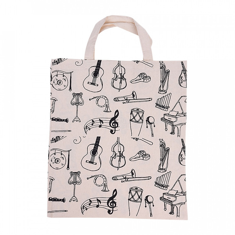 Túi Đeo Cotton Họa Tiết Âm Nhạc