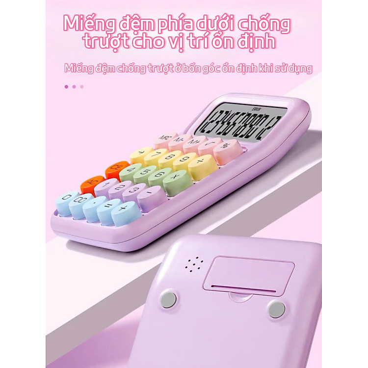 Máy Tính Văn Phòng 12 Chữ Số, Bàn Phím Cơ ABS Đồ Dùng Học Tập Đa Chức Năng - Ảnh 3