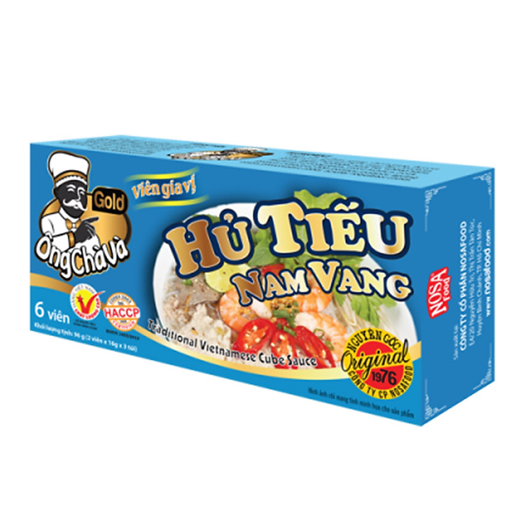 Hộp 6 Viên Gia Vị Hủ Tiếu Nam Vang Ông Chà Và (96g)