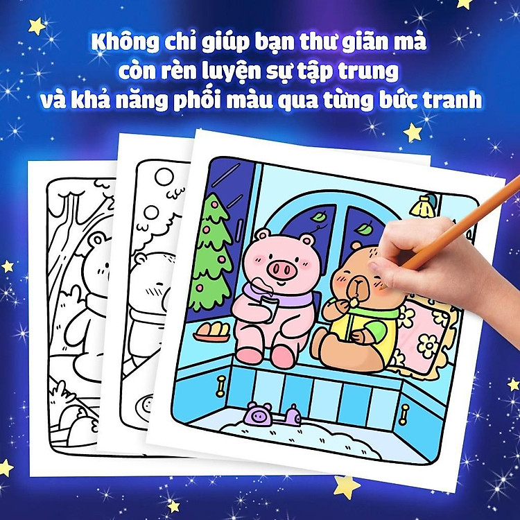Tô Màu Capybara & Ngân Hà Lấp Lánh - Ảnh 5
