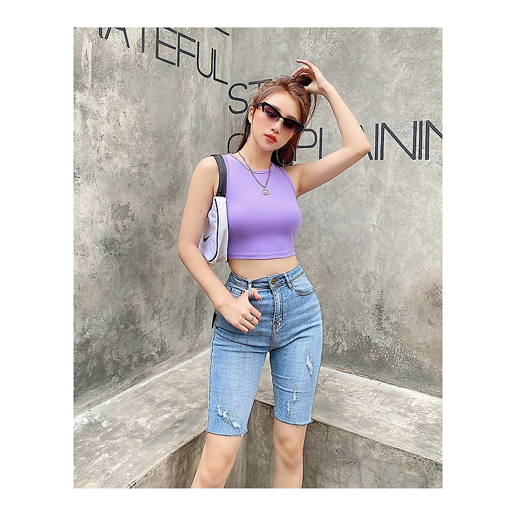 Áo Ba Lỗ Croptop Siêu Cá Tính - THỎ TÂY