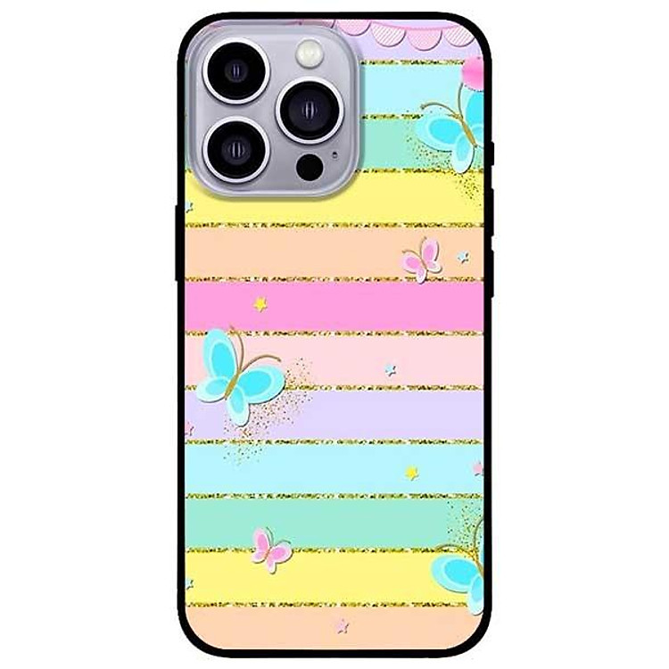Ốp lưng dành cho Iphone 13 Mini - Iphone 13 - Iphone 13 Pro - Iphone 13 Pro Max - Bướm Cầu Vồng